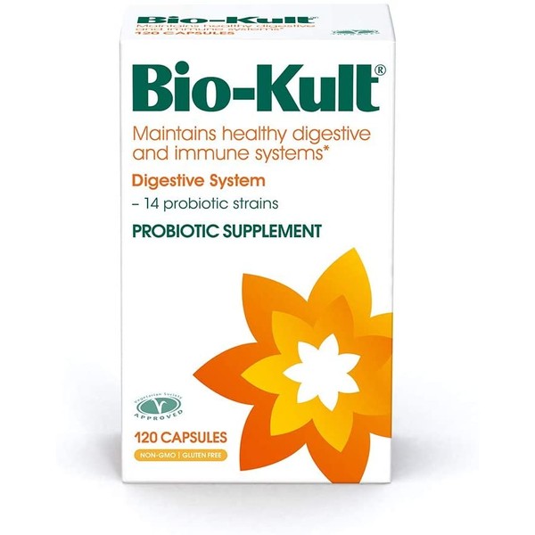 Bio-Kult Advanced Probiotics -14 Strains, Probiotic Supplement, Probiotics for Adults, Lactobacillus Acidophilus, No Need for Refrigeration, Non-GMO, Gluten Free -Capsules,120 Count (Pack of 1)