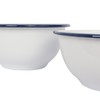Argon Tableware 2pc Blue White Enamel Mixing Bowl Set -