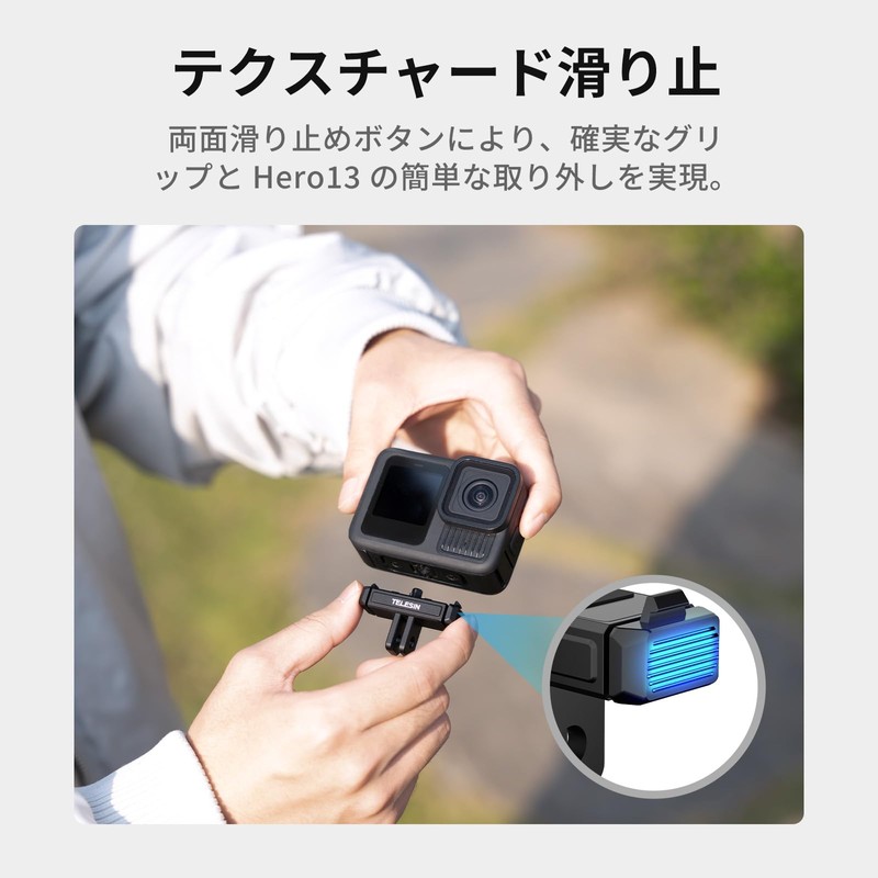 TELESIN Gopro 13 Quick Release Mount, Magnetic Mount, Compatible with