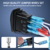 HOKAAER Momentary Rocker Switch Toggle On/Off/On Waterproof 12V/20A 24V/10A 7Pin