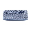 Gisela Graham Ceramic Trinket Dish, Navy Blue Leaf Pattern, Small