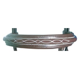 Paris Tack Round Raised Double Fancy Stitch Figure 8 Bridle with Matching Rubber Reins