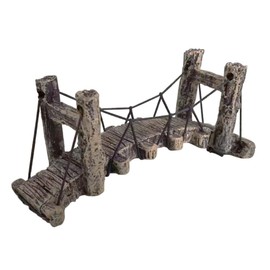 NUZAMAS Artificial Resin Bridge Aquarium Miniature Ornament Landscape Decor Fish Tank Drawbridge Decorations Fish Tank Landscaping Display for Aquariums