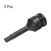 sourcing map 2pcs H8 (8mm) Hex Impact Bit Socket 1/2"