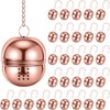 Sumind 25 Pcs Oval Tea Strainer Stainless Steel Ball Infuser