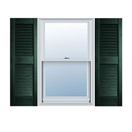 BUILDER'S CHOICE EVL12035PN Shutters, 12" x 35", Pine Green