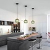 LBSQJ Green Glass Pendant Lights Kitchen Island 1 Pack 7.48