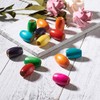 Beastewelry 20pcs Random Color Oval Macrame Beads Large Hole 30x20mm