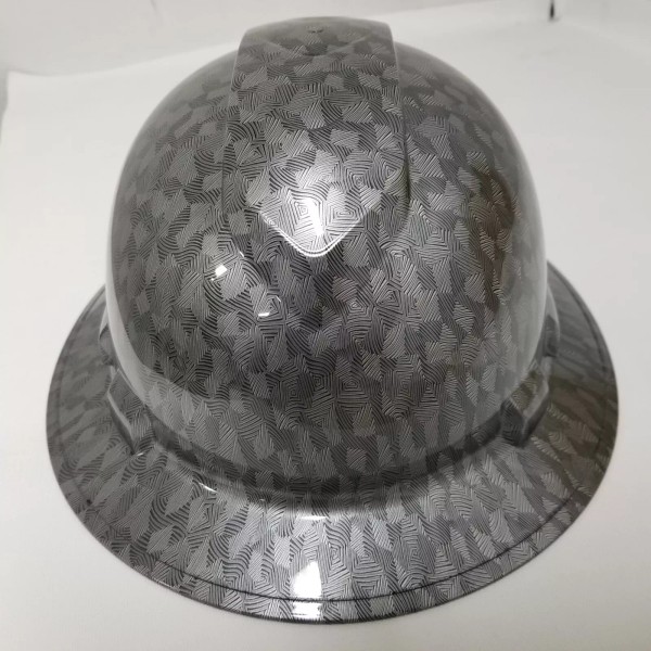 Pyramex full brim hard hat custom hydro dipped in FORGED