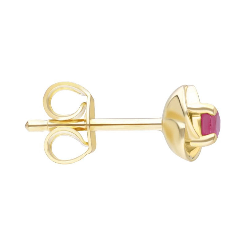 Ivy Gems 9ct Yellow Gold Ruby Stud Earrings