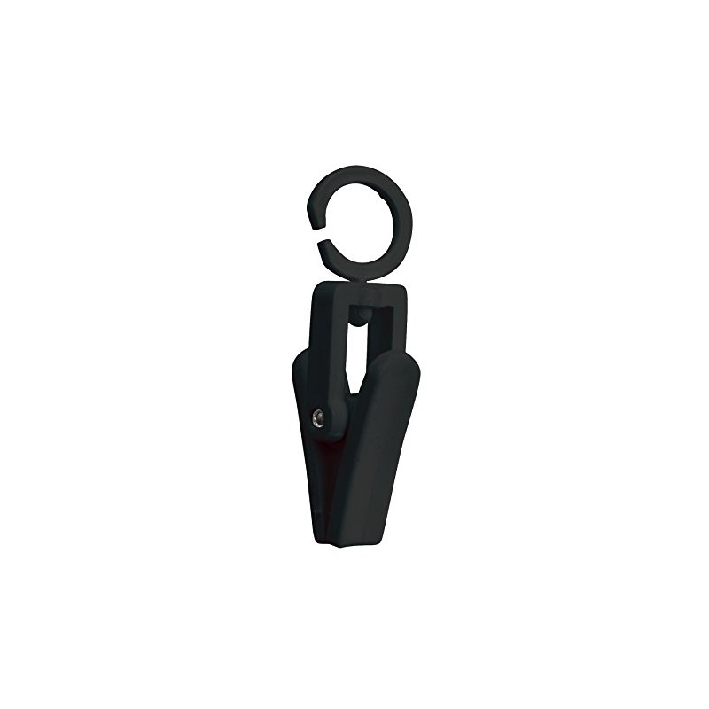 SSWBasics Black Plastic Swivel Clips - Pack of 50