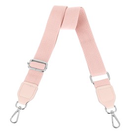 sourcing map Wide Shoulder Strap, 3.8cm Adjustable Purse Strap Replacement Crossbody Strap for Shoulder Bags Handbag, Pink, Silver Square Mouth Buckle