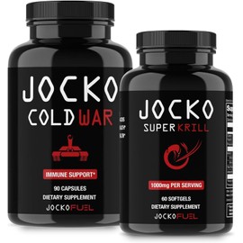 Jocko Fuel Jocko Fuel Cold War and Omega 3 Krill Oil Supplement Bundle