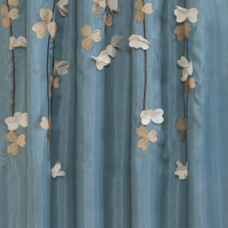 Lush Decor Flower Drops Window Curtain Single Panel, 95" L