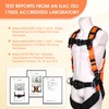 Fall Protection Premium Safety Harness with Shock Absorbing Lanyard, Vented