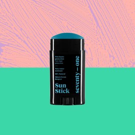 SeventyOne Percent The Ocean Blue: Sun Stick SPF 50+ Vegan Sun Protection Pen for the Face - Very High Protection | Very Waterproof | UVA 34 | 87% Natural - Made in France | 15 g