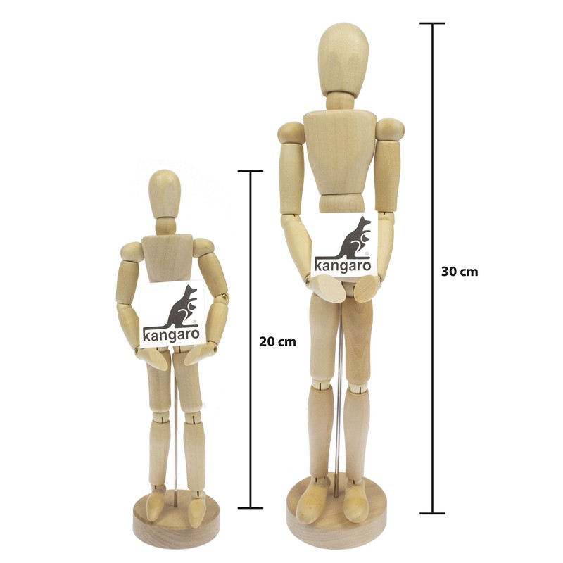 Kangaro Flexible Mannequin Wooden Doll 30 cm Buxus Wood