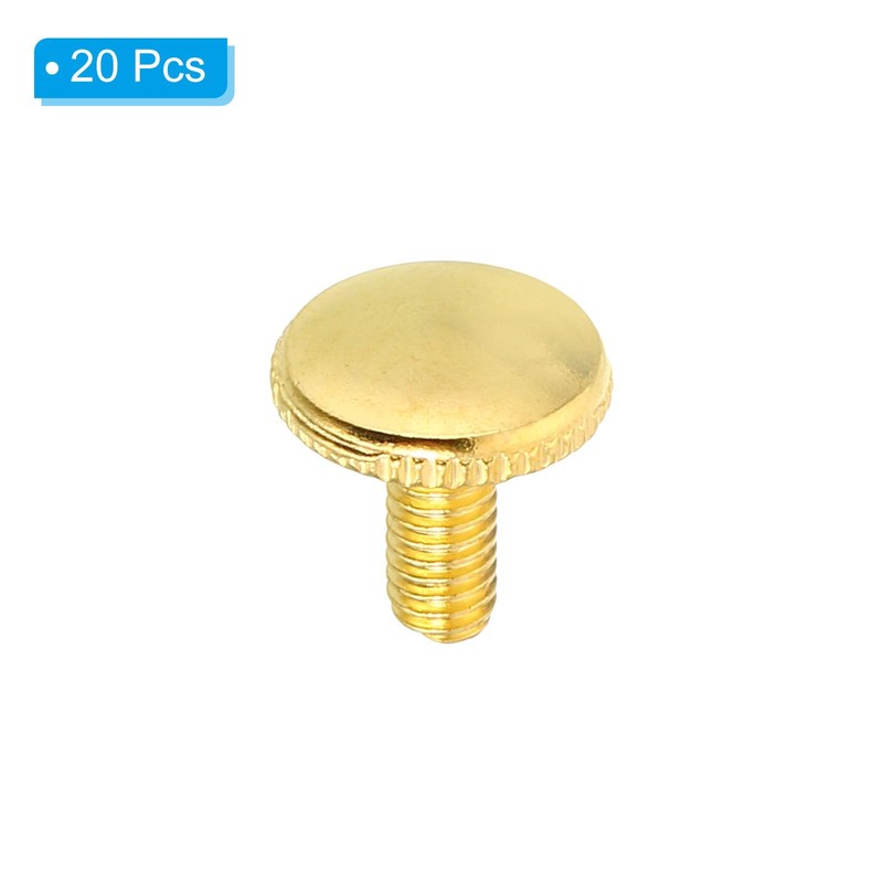 PATIKIL M4x8mm Thumb Screws, 20 Pack Knurled Head Shoulder Flat