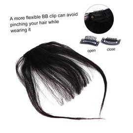Healeved Fashion Clip in Hair Bangs Natural Fake Hair for Stylish Fringe Look Lightweight and Comfortable Easy to Use Clips for Daily Wear and Special