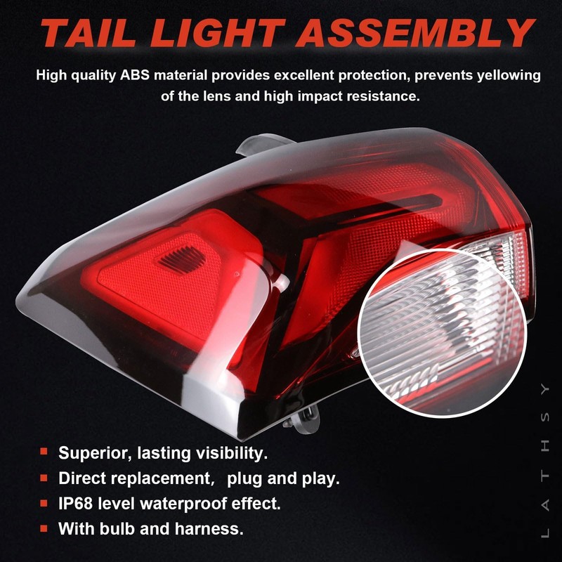 Lathsy Halogen Type Tail Light Outer Compatible with 2022 2023