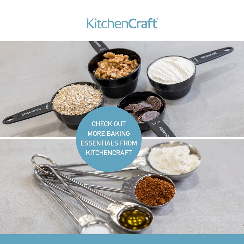 KitchenCraft Universal Measuring Spoon Set, Teaspoons and Tablespoons for Measuring