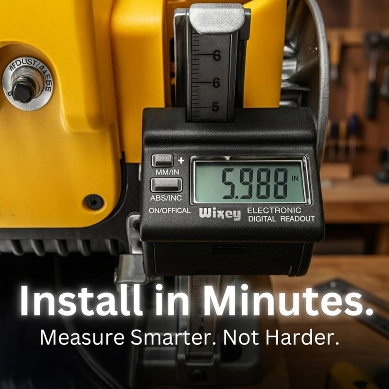 Wixey Digital Planer Gauge – Electronic Digital Readout & Thickness