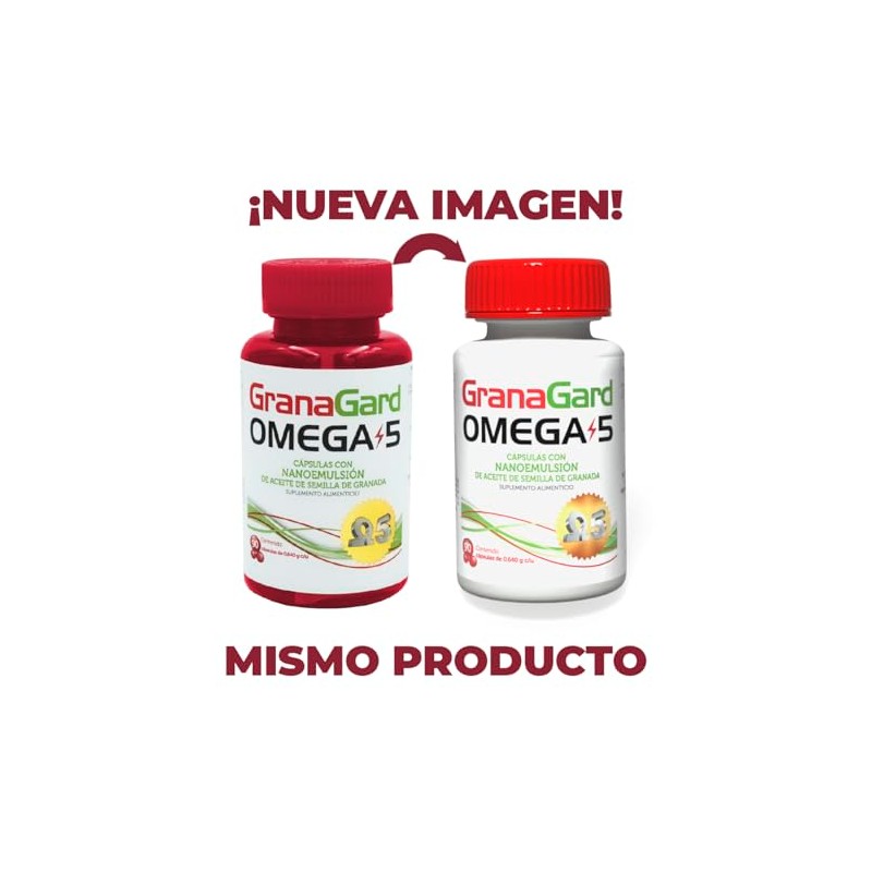 Granagard Omega Cáps Nanotecnología Cápsulas Aceite Semilla Granada Antioxidantes Natural