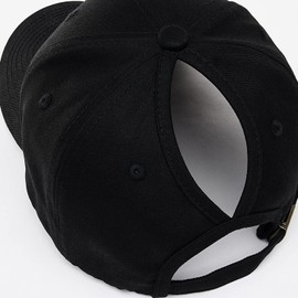 FREEBIRD99 Ponycap Messy High Bun Ponytail Baseball Cap Adjustable Plain Hat for Women (Black)