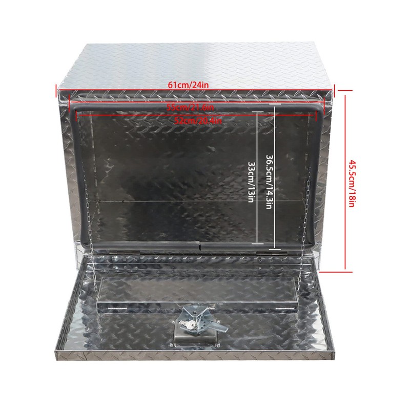 LABLT 24 Inch Silver Aluminum Diamond Plate Tool Box Organizer
