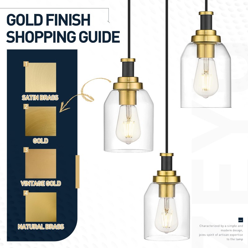zeyu Modern Hanging Pendant Lights 2 Pack, Kitchen Pendant Lighting