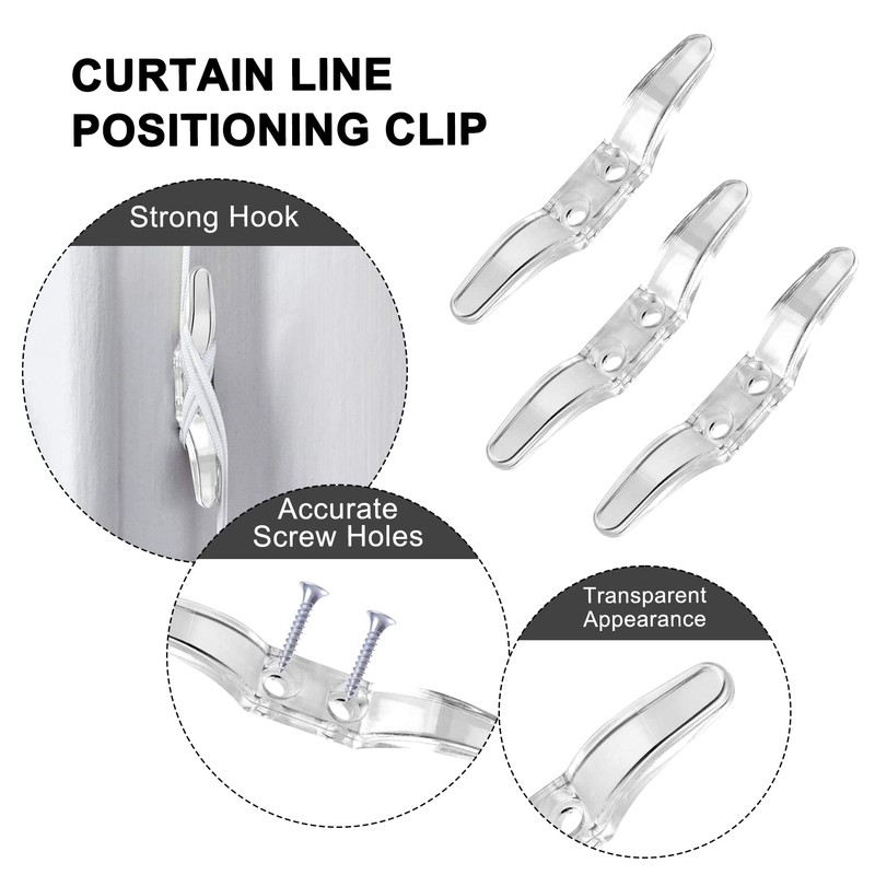 guangyuan 4 Pcs Clear Cord Cleat 3.1in Blind Cord Safety