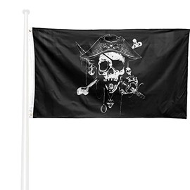 KliKil Pirate Flag Pirates of the Caribbean Durable Outdoor 3ft x 5ft 1 Pirate Flag Reinforced Pirates of the Caribbean