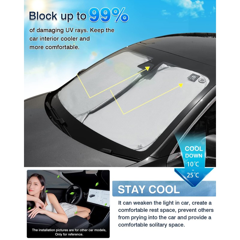 Karltys Windshield Sun Shade for 2022-2025 2026 Lexus NX NX250