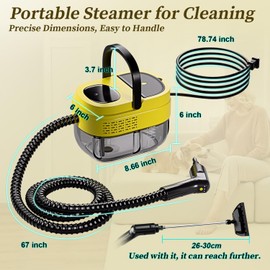 Steam Cleaner, 3-Level Adjustable Handle with 16 Accessories, Portable