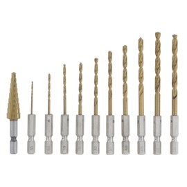 Takagi Earth Man No. 35632 Drill for General Steel Materials Hex Shaft with Step Drill Set of 11