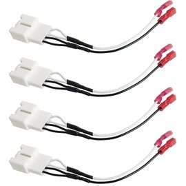 Jayubien 72-6912 Car Speaker Wire Harness Connectors Compatible with Ford F150 Focus Mustang Mondeo Escape Explorer Edge Mazda 2 3 6 CX-5 Miat,4PIN Front Rear Door Wiring Harness Adapter 4PCS