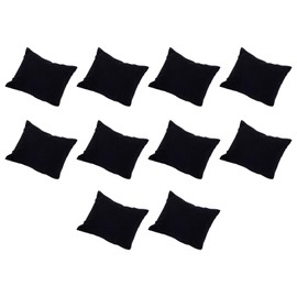 ANNASAMDO Pack of 10 Watch Cushion Watch Storage Bracelet Watch Cushion Black Velvet Cushion Jewellery Storage Watch Stand Jewellery Display Cushion Organiser for Displaying Wristwatches Jewellery