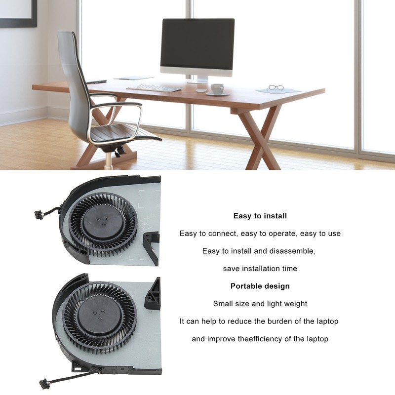 Replacement Cooling Fan 4 Pin Laptop Cooling Fan for DELL