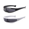 KFPH Futuristic Narrow Sunglasses Robot Space Rave Glasses Personality Cosplay