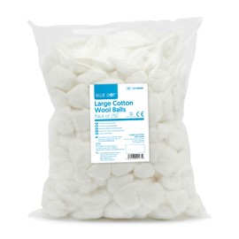 Blue Dot Absorbent Cotton Wool Balls, Large (Pack of 250)
