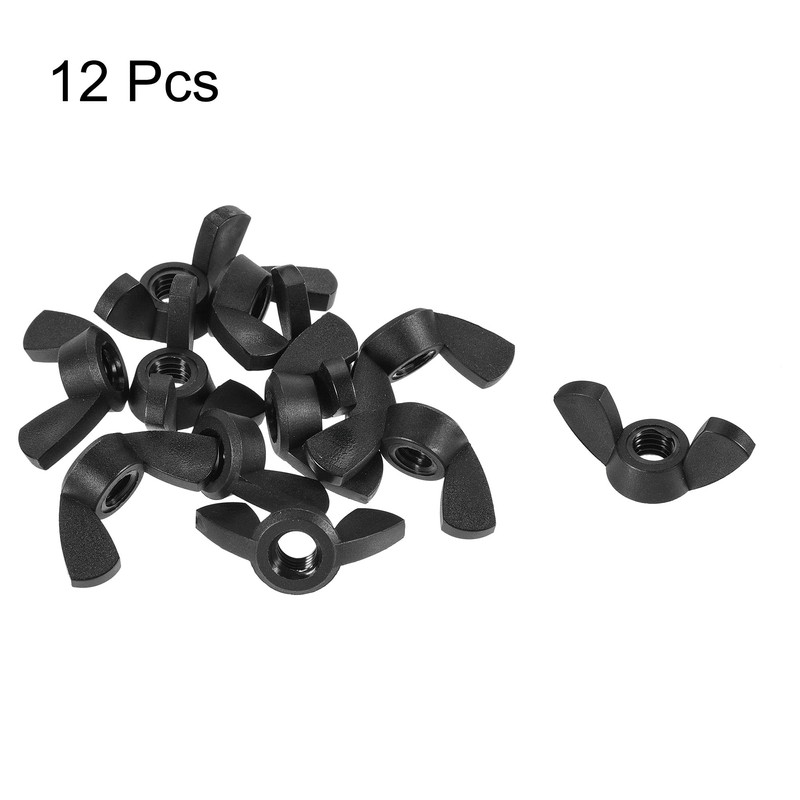 sourcing map M6 Wing Nuts Nylon Butterfly Nut Hand Twist