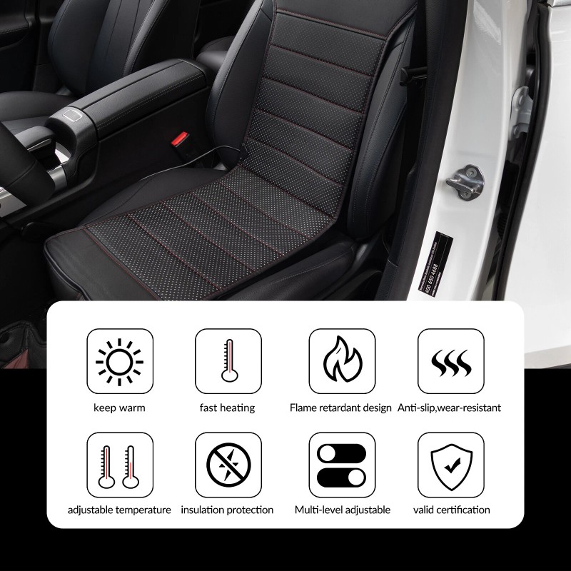 XUKEY Universal Car 12-24V Heated Seat Cover Cushion Warmer Pad