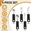 Uiifan 2 Set (10 Pcs) Adaptive Utensils for Hand Tremors,