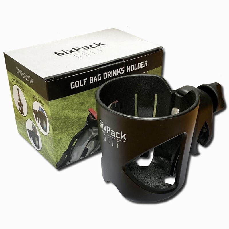 6ixPack Golf Golf Bag Drink Holder, Universal Cup Holder Fits
