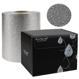 Blackbomb - Aluminium Foil Hairdresser, Ribbed and Embossed Roll 100 m, Hairdressing Foil Silver, Highlight Foil for Hairdressing, Aluminium Foil for Strands, Aluminium Foil for Hairdressing Salon,