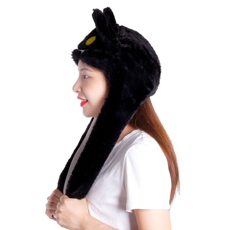 hoyuwak Plush Bat Hat Ear Moving Jumping y2k Beanie Party