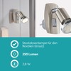 EGLO Mini LED Socket Spotlight, Socket Lamp with Switch, Swivelling