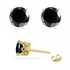 1/4 (0.21-0.27) Cts of AA Round Black Diamond Scroll Stud