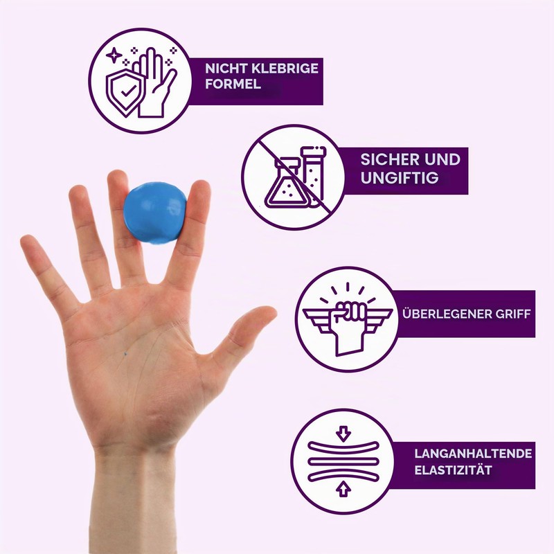 Meglio Therapy Clay Solid Blue 57g Hand Training Rehab