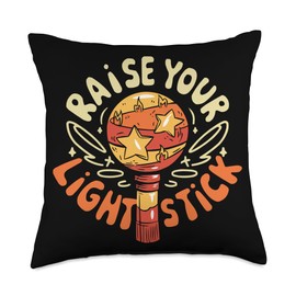 K-Pop Fan Seoul Korean Pop Music South Korea Kpop Lightstick Throw Pillow